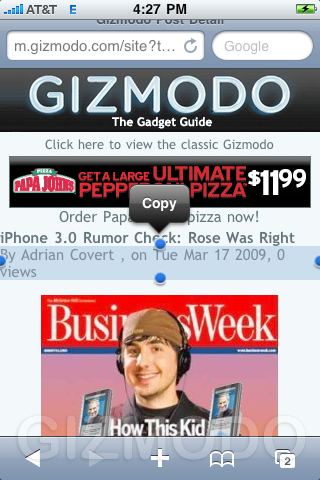 Illustration for article titled iPhone 3.0 Beta OS Impressions And Walkthrough Gallery